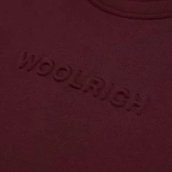 Woolrich Luxury Crew Neck Sweatshirt Burgundy