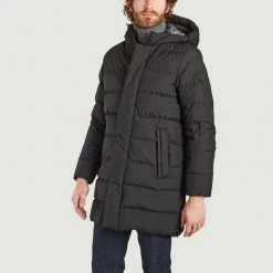 Woolrich High Tech Quilted Long Jacket In GORE TEX