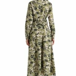 Woolrich Vestito Wilderness Donna Green Flower Camou