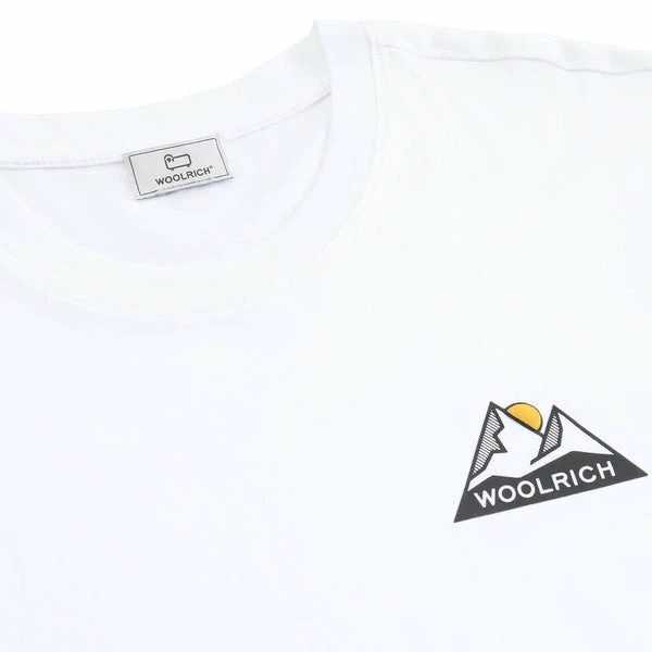 Woolrich Logo Mountain Tee Bright White 3 Woolrich Logo Mountain Tee Bright White