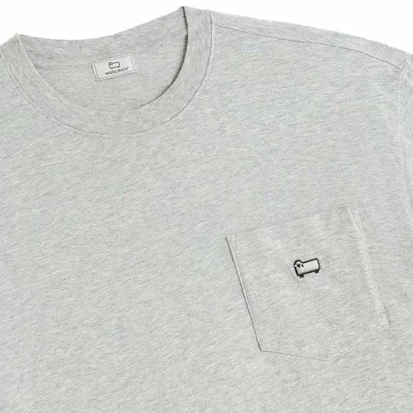 Woolrich Pocket Tee Light Grey Melange 3 Woolrich Pocket Tee Light Grey Melange
