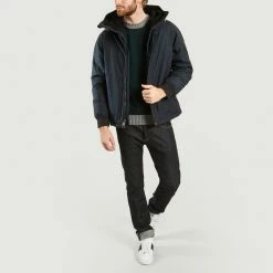 Woolrich Melton Blue Rock Point Shearling Jacket 7 Woolrich Melton Blue Rock Point Shearling Jacket
