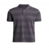 Woolrich Striped Polo Steel Grey