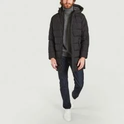 Woolrich High Tech Quilted Long Jacket In GORE TEX