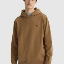 Woolrich American Brushed Cotton Hoodie Alaskan Brown