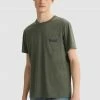 Woolrich Embossed Logo Pocket Tee Fishing Green
