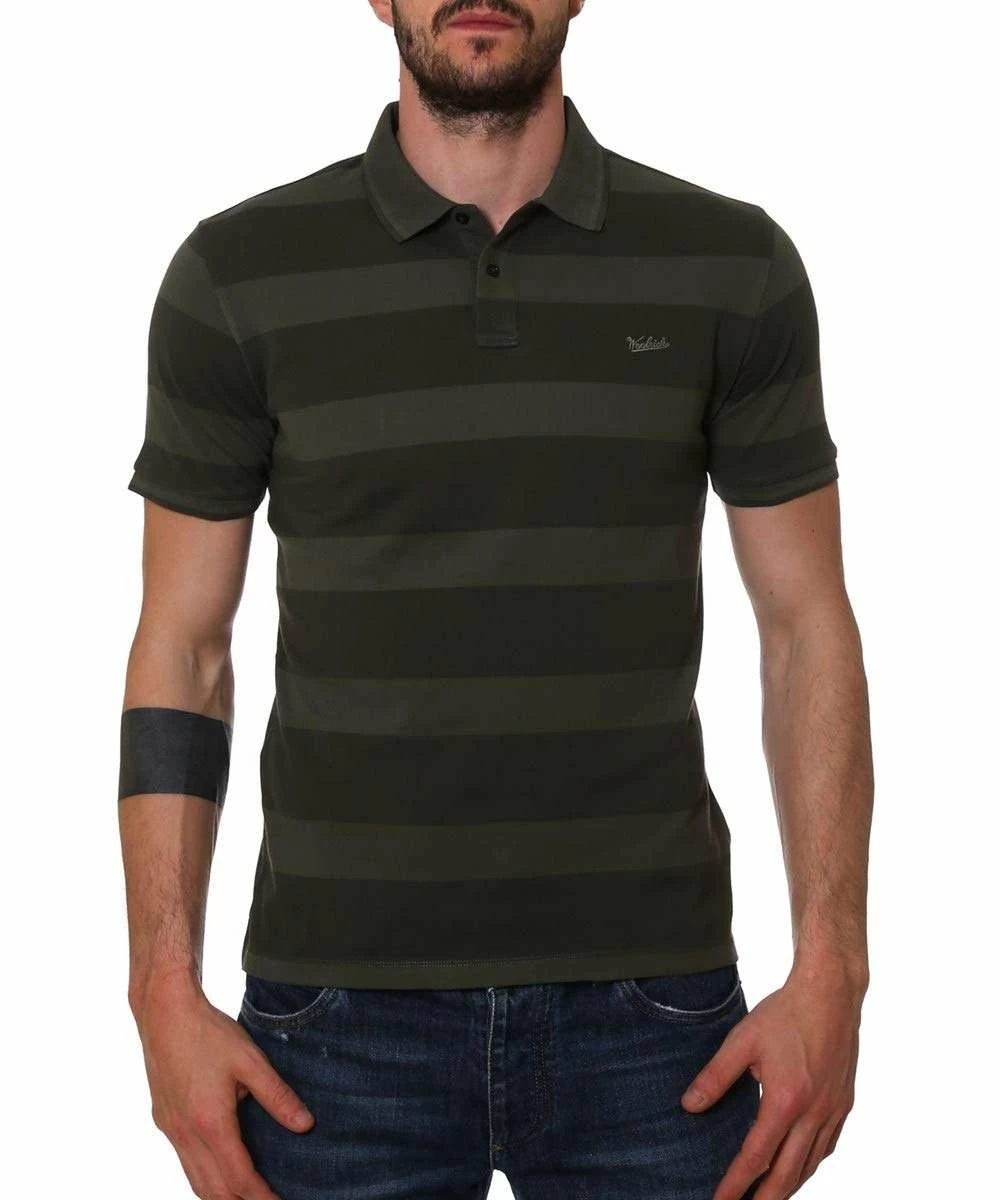 Woolrich Striped Polo Dark Green 3 Woolrich Striped Polo Dark Green