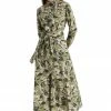 Woolrich Vestito Wilderness Donna Green Flower Camou