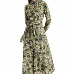 Woolrich Vestito Wilderness Donna Green Flower Camou