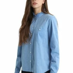 Woolrich Camicia Chambray Donna Light Blue