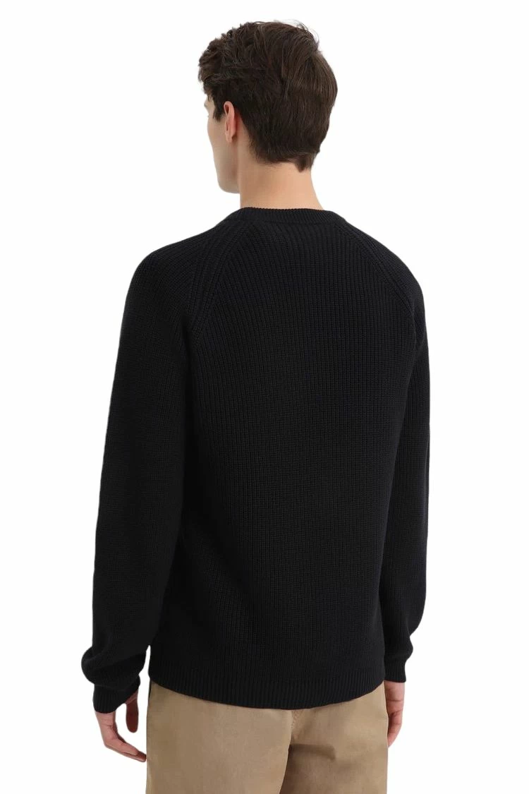 Woolrich Maglia Girocollo A Costine Uomo Melton Blue 5 Woolrich Maglia Girocollo A Costine Uomo Melton Blue