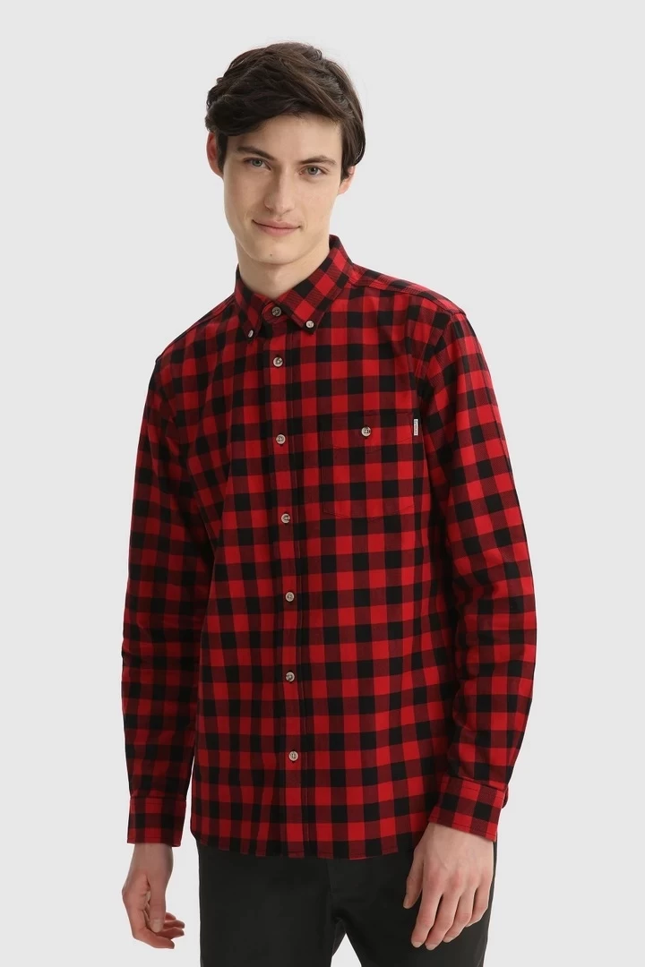 Woolrich Traditional Cotton Flannel Shirt Red Buffalo 7 Woolrich Traditional Cotton Flannel Shirt Red Buffalo