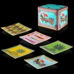 Ortigia Tin Carretto 5 Glass Plates