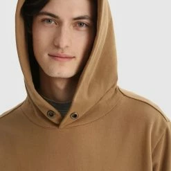 Woolrich American Brushed Cotton Hoodie Alaskan Brown