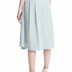 Woolrich Gonna Striped Poplin Donna Drop Stripe