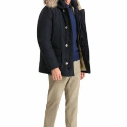 Woolrich Giacca Arctic Detachable Fur Anorak Uomo Blu