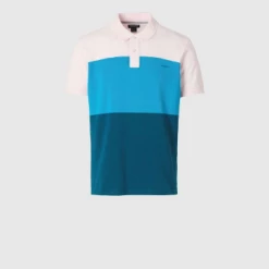 Woolrich Woolrich Color Block Stripe Polo Shirt Pink Mist