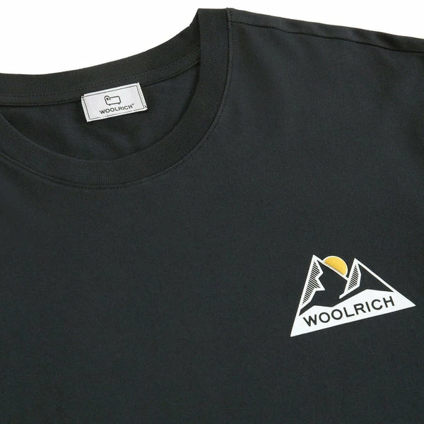 Woolrich Logo Mountain Tee Black 3 Woolrich Logo Mountain Tee Black