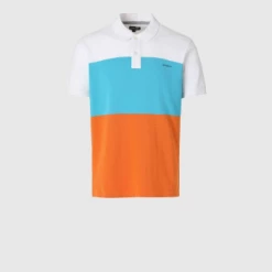 Woolrich Woolrich Color Block Stripe Polo Shirt Marine