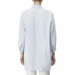 Woolrich Blue Linen Womens Over Shirt