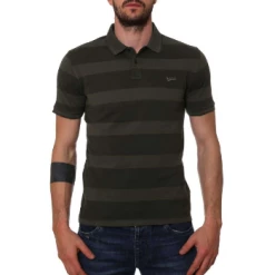 Woolrich Woolrich Striped Polo Dark Green