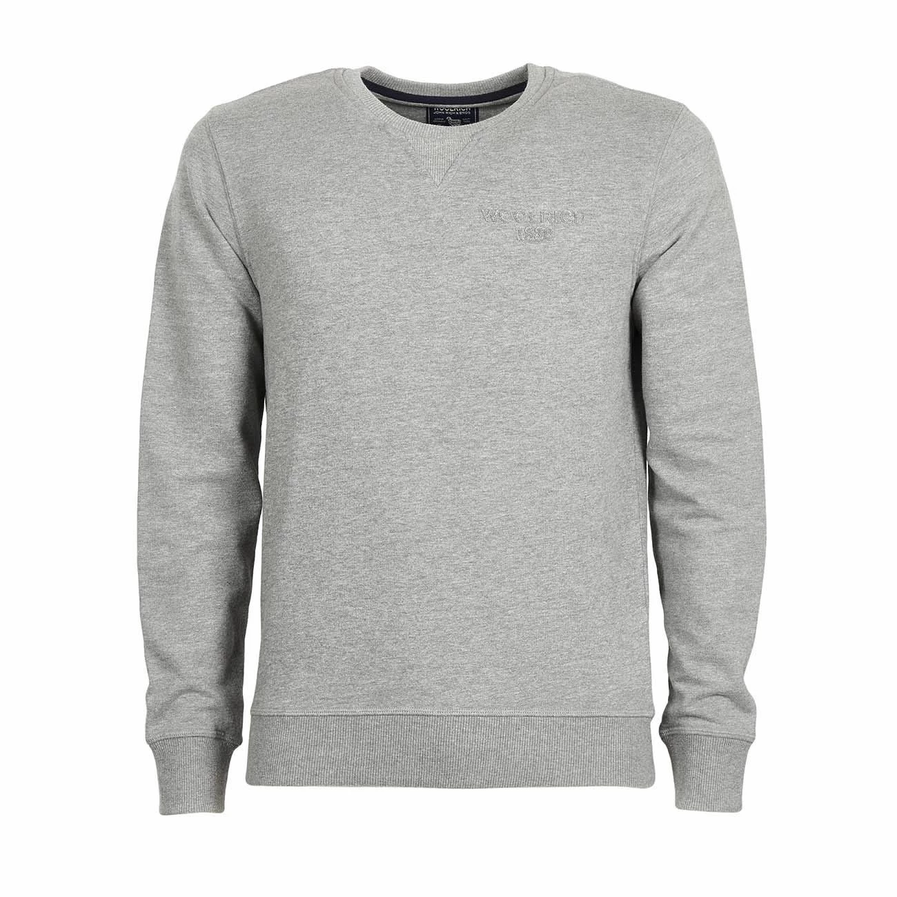 Woolrich Grey Woolrich Basic Logo Crew Neck 3 Woolrich Grey Woolrich Basic Logo Crew Neck